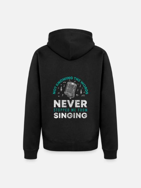Music Hobby Voice Microphone - Unisex Premium Organic Zip Hoodie - black