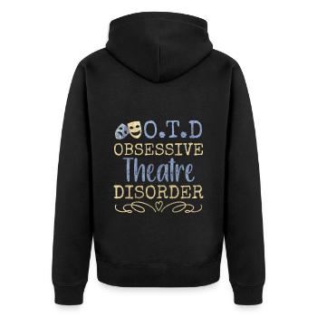 Bühne Schauspielerin Künstler - Unisex Premium Bio Zip Hoodie - Schwarz - Hinten - Nico (187cm)