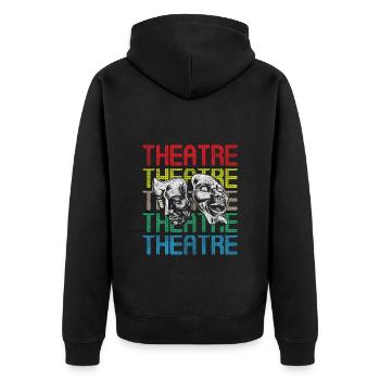 Schauspieler Schauspiel Kunst Theaterstück - Unisex Premium Bio Zip Hoodie - Schwarz - Hinten - Nico (187cm)