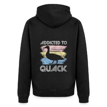Ducks, Rubber Ducks, Waterfowl - Unisex Premium Organic Zip Hoodie - black - Back - Nico (187cm)