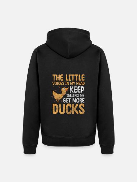 Ducklings Waterfowl - Unisex Premium Organic Zip Hoodie - black