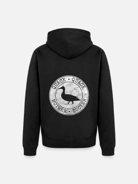Ducklings Bird Beak Nature - Unisex Premium Organic Zip Hoodie - black