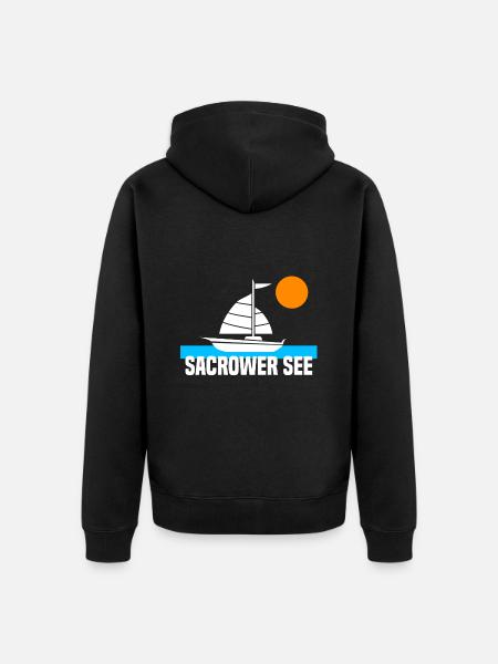 Sacrower See - Unisex Premium Bio Zip Hoodie - Schwarz