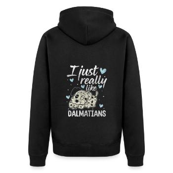 Hunderasse Vier Pfoten Hundesport Hundeliebe - Unisex Premium Bio Zip Hoodie - Schwarz - Hinten - Nico (187cm)
