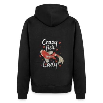 Poisson Poisson d’ornement - Veste à capuche bio Premium Unisexe - noir - Dos - Nico (187cm)
