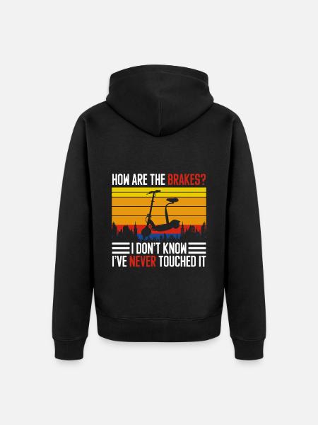 E-Scooter Electric Battery - Unisex Premium Organic Zip Hoodie - black