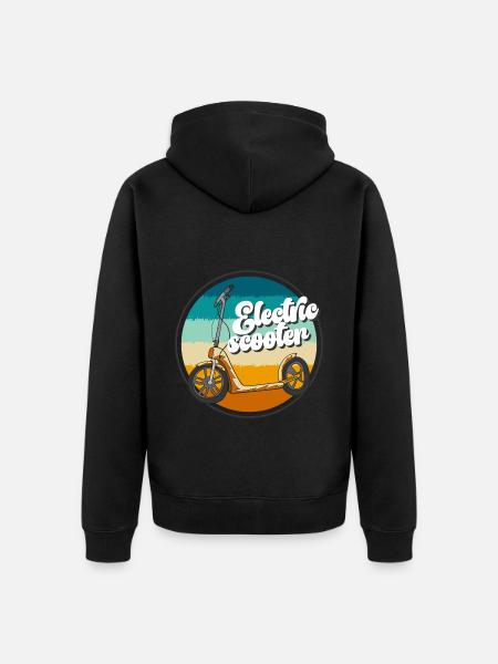 E-Scooter Electric E-Scooter - Unisex Premium Organic Zip Hoodie - black