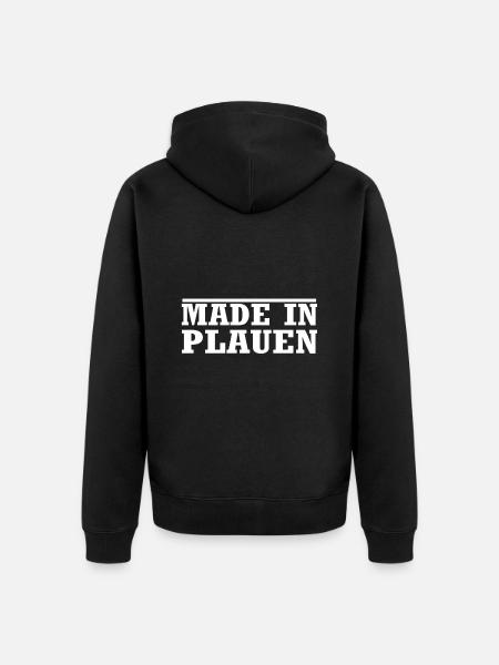 Plauen - Unisex Premium Bio Zip Hoodie - Schwarz
