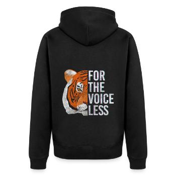Tierfreund Naturschutz Retter Umweltschutz - Unisex Premium Bio Zip Hoodie - Schwarz - Hinten - Nico (187cm)