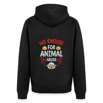 Animal Welfare Activist Meatless - Unisex Premium Organic Zip Hoodie - black - Back - Nico (187cm)