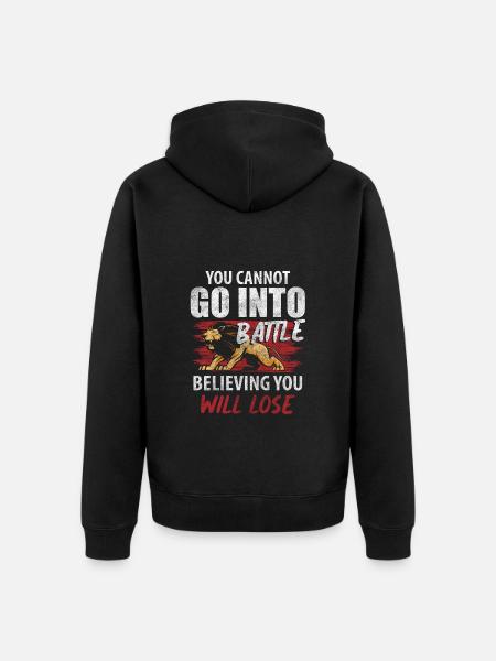 King Grace Hunting Danger - Unisex Premium Organic Zip Hoodie - black