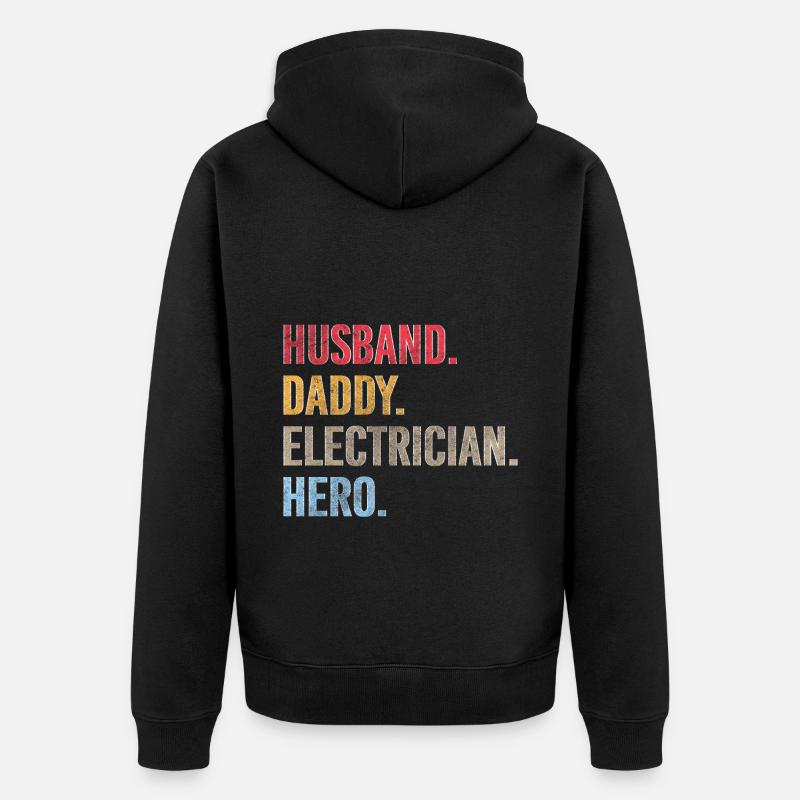 Electronics technician Profession Electrical - Unisex Premium Organic Zip Hoodie - black