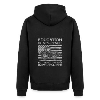 Agriculture Récolte agricole - Veste à capuche bio Premium Unisexe - noir - Dos - Nico (187cm)