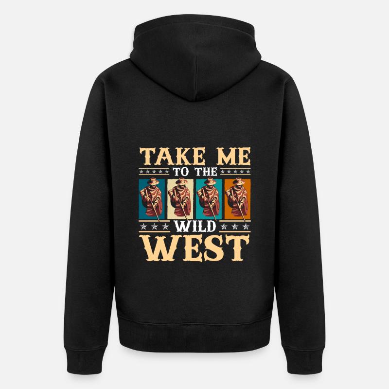 Far West - Veste à capuche bio Premium Unisexe - noir