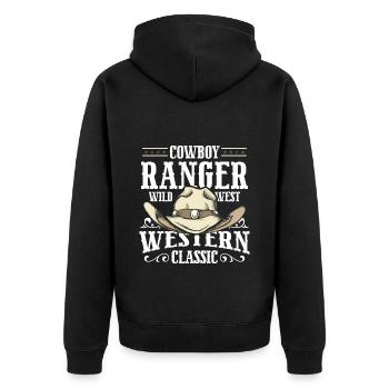 Western Desert Horse Sheriff - Veste à capuche bio Premium Unisexe - noir - Dos - Nico (187cm)