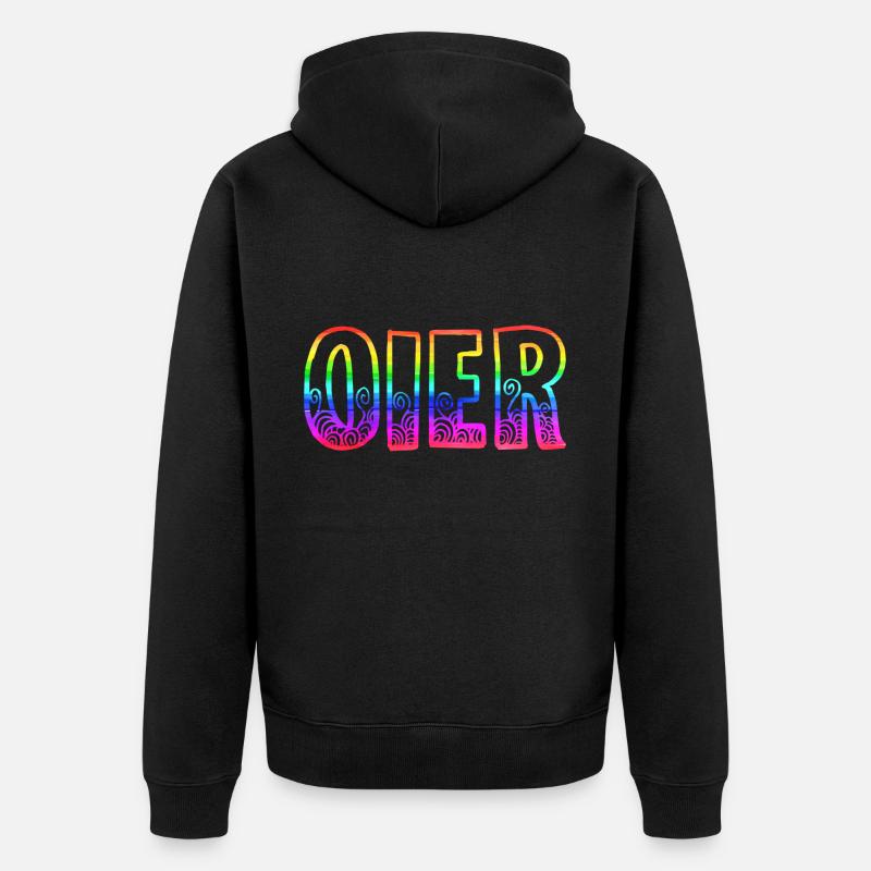 Oier RS Arc-en-ciel - Veste à capuche bio Premium Unisexe - noir