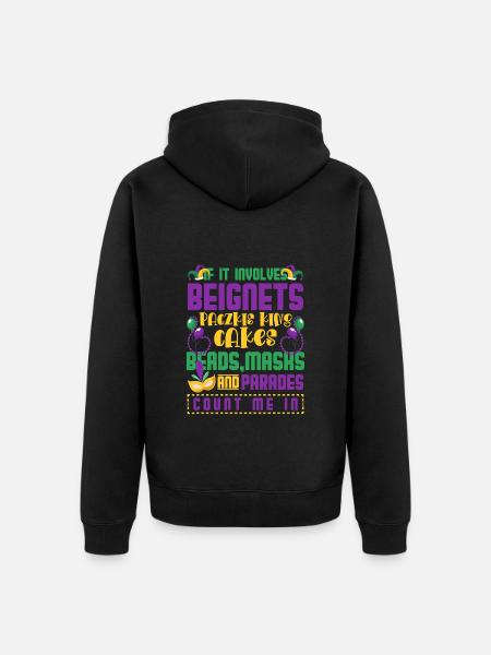 Karneval Parade Kette Straßenfest - Unisex Premium Bio Zip Hoodie - Schwarz