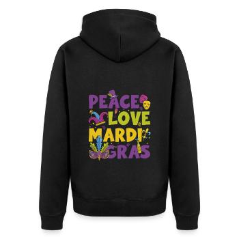 Party Parade Feiern Dienstag - Unisex Premium Bio Zip Hoodie - Schwarz - Hinten - Nico (187cm)