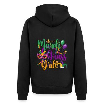 Party Parade Feiern Tradition - Unisex Premium Bio Zip Hoodie - Schwarz - Hinten - Nico (187cm)
