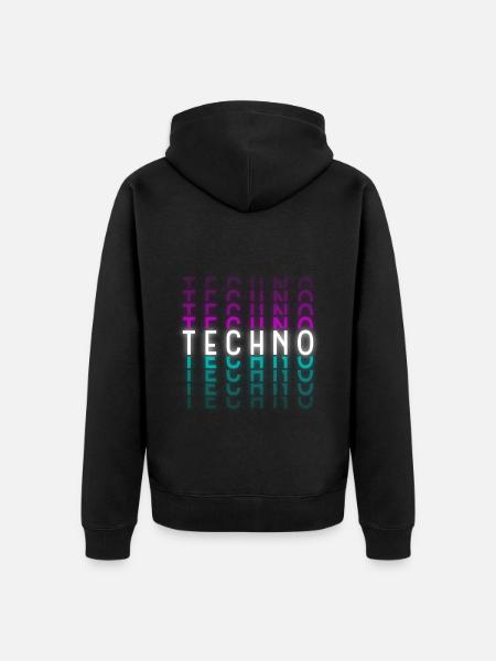 Rave Techno Music Music Dubstep - Unisex Premium Organic Zip Hoodie - black