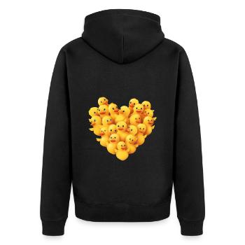 Bébé canard - Veste à capuche bio Premium Unisexe - noir - Dos - Nico (187cm)