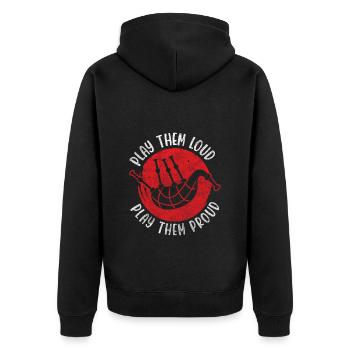 Association de musique folklorique - Veste à capuche bio Premium Unisexe - noir - Dos - Nico (187cm)