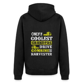 Récolter les légumes fermiers - Veste à capuche bio Premium Unisexe - noir - Dos - Nico (187cm)