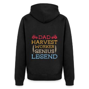 Récolte Agriculture Travail Légumes - Veste à capuche bio Premium Unisexe - noir - Dos - Nico (187cm)
