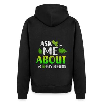 Potion Pflanzenheilkunde Gesundheit Natürlich - Unisex Premium Bio Zip Hoodie - Schwarz - Hinten - Nico (187cm)