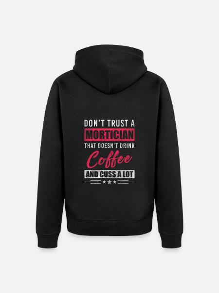 Funeral profession mourning - Unisex Premium Organic Zip Hoodie - black