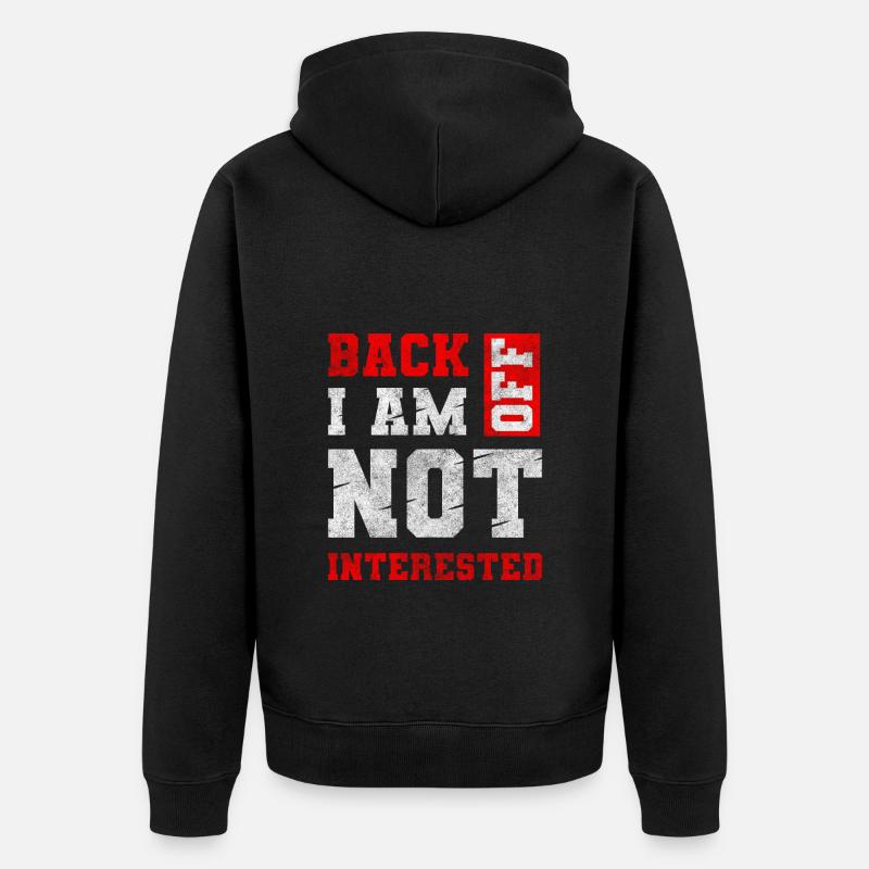 Rebelle Pas de sarcastique - Veste à capuche bio Premium Unisexe - noir