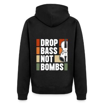 Music Passion - Unisex Premium Organic Zip Hoodie - black - Back - Nico (187cm)