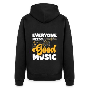 Dj Passion Songs Festival - Unisex Premium Organic Zip Hoodie - black - Back - Nico (187cm)
