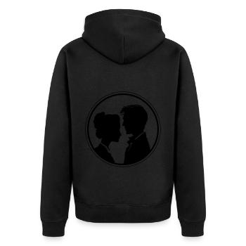 Mariage de couple Mariage de couple - Veste à capuche bio Premium Unisexe - noir - Dos - Nico (187cm)