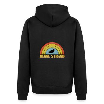 Henne Strand - Veste à capuche bio Premium Unisexe - noir - Dos - Nico (187cm)