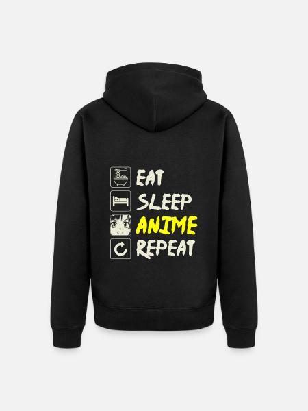 Anime Waifu - Unisex Premium Bio Zip Hoodie - Schwarz