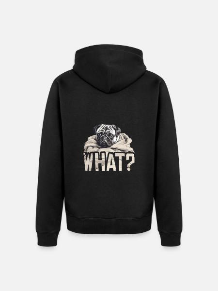 Welcher Mops? - Unisex Premium Bio Zip Hoodie - Schwarz