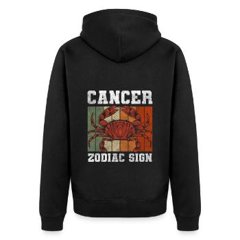 Horoscope Anniversaire Eau - Veste à capuche bio Premium Unisexe - noir - Dos - Nico (187cm)