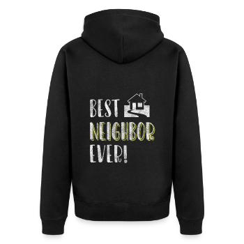 Voisins Humour Alcool Appartement - Veste à capuche bio Premium Unisexe - noir - Dos - Nico (187cm)