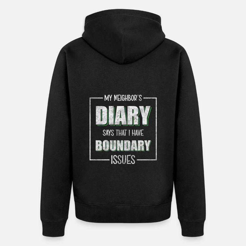 Nachbarschaft Freundschaft Einweihungsfeier - Unisex Premium Bio Zip Hoodie - Schwarz
