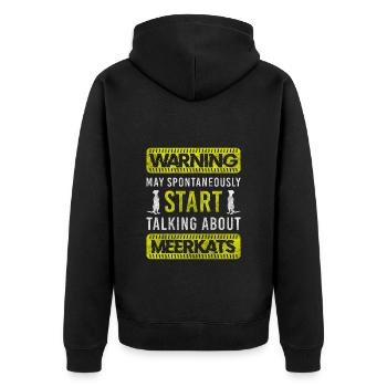 Wildnis Afrika Querstreifen Niedlich - Unisex Premium Bio Zip Hoodie - Schwarz - Hinten - Nico (187cm)