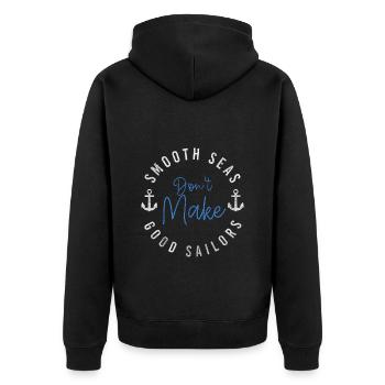 Sailing Ship Sailing Holidays - Unisex Premium Organic Zip Hoodie - black - Back - Nico (187cm)