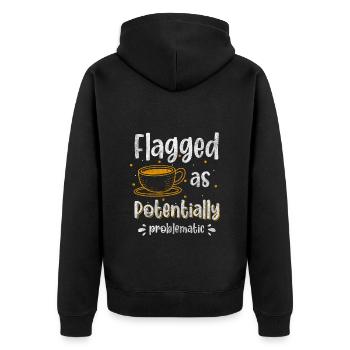 Problèmes Fun Satire Positif - Veste à capuche bio Premium Unisexe - noir - Dos - Nico (187cm)