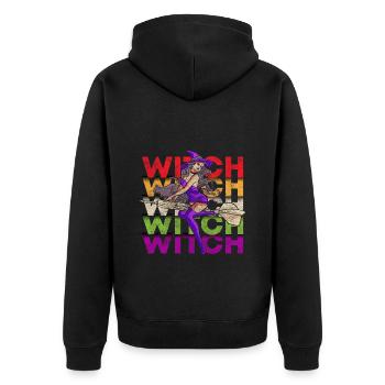 Sorcières Balai de sorcière Halloween - Veste à capuche bio Premium Unisexe - noir - Dos - Nico (187cm)