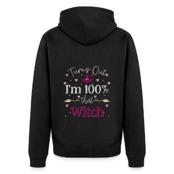 Balai de sorcellerie Halloween Dicton - Veste à capuche bio Premium Unisexe - noir - Dos - Nico (187cm)