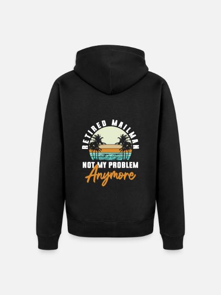 Postman Delivery Parcels Postman - Unisex Premium Organic Zip Hoodie - black