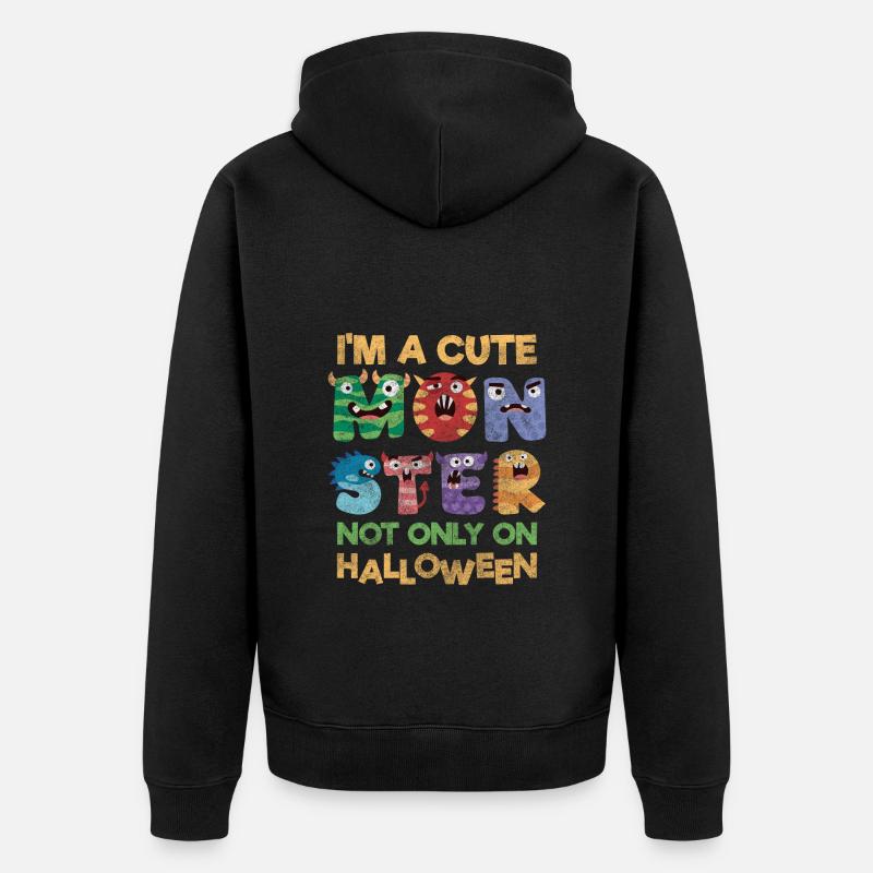 Déguisement effrayant d’Halloween - Veste à capuche bio Premium Unisexe - noir