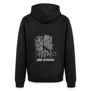 Zodiac sign constellation - Unisex Premium Organic Zip Hoodie - black - Back - Nico (187cm)