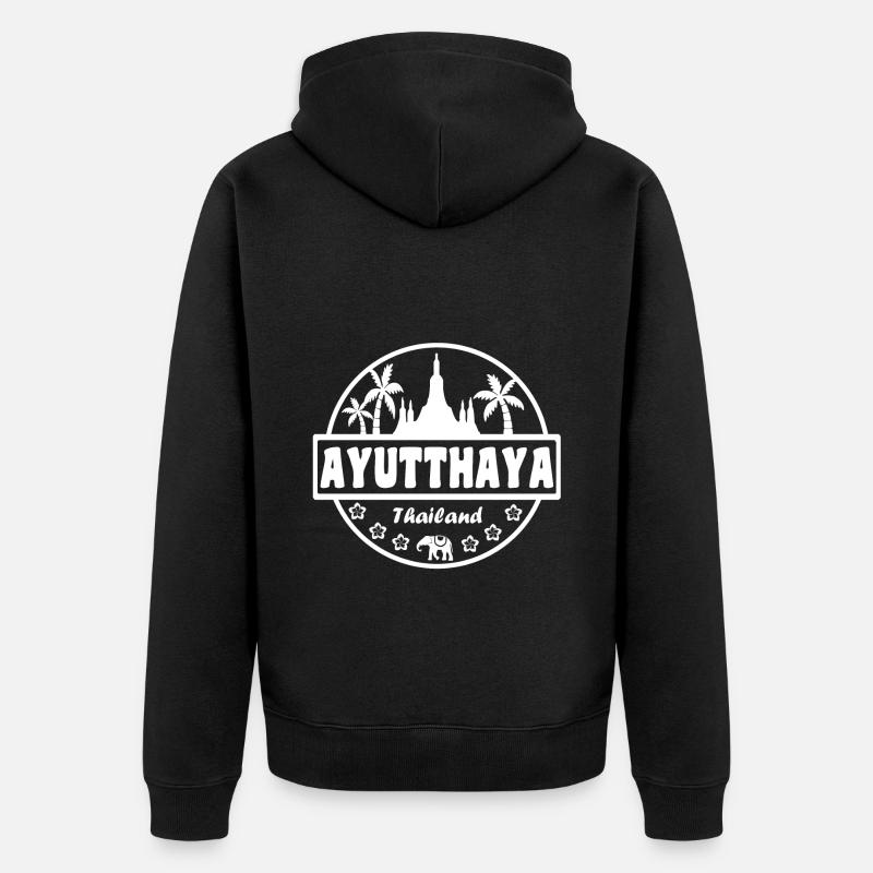 Ayutthaya, Thaïlande - Veste à capuche bio Premium Unisexe - noir
