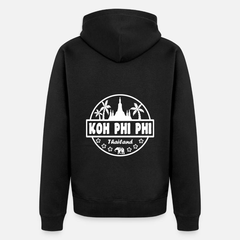 Koh Phi Phi Thaïlande - Veste à capuche bio Premium Unisexe - noir
